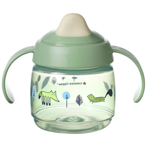 Tommee Tippee Superstar netečúci hrnček, 190 ml, 4m+, zelený 1×1 ks, netečúci hrnček