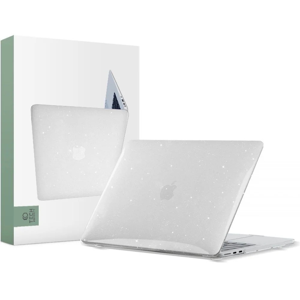 Tech-Protect Smartshell kryt na Macbook Air 13 2022, glitter priesvitný