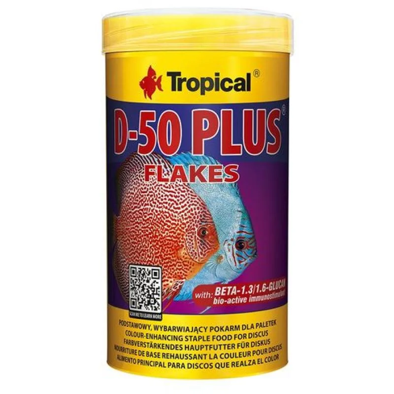 TROPICAL D-50 Plus 250ml/50g základné vyfarbujúce krmivo pre discusy 