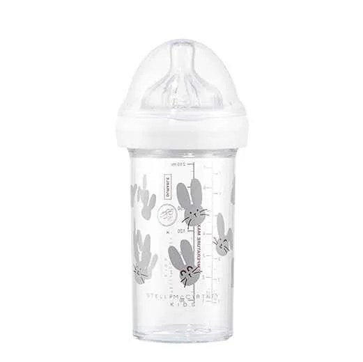 LE BIBERON FRANCAIS X STELLA MCCARTNEY Dojčenská fľaša  RABBIT GREY, 210 ml, 6+m