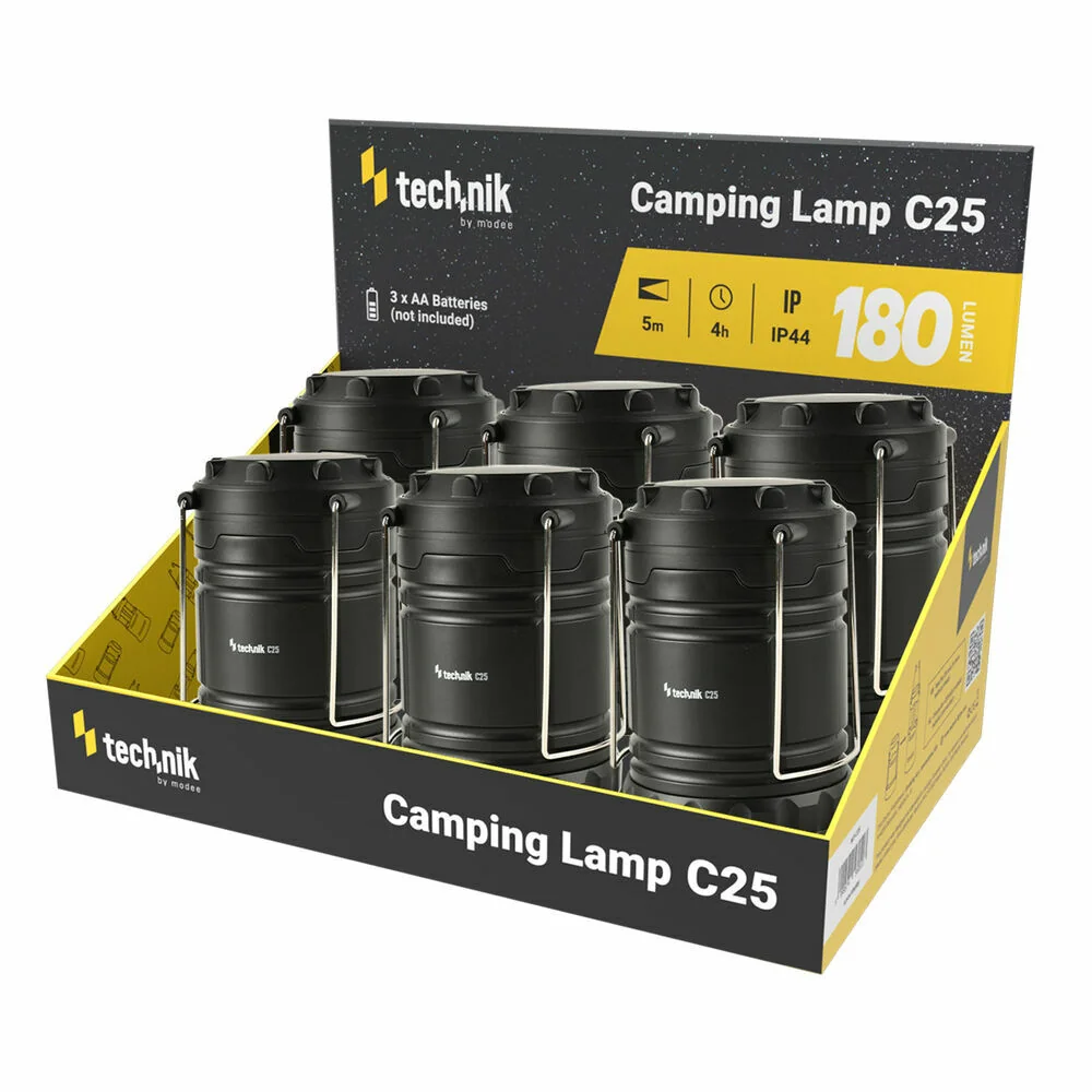 Technik MT-C25 Camping Lantern kempingové svietidlo 180 lúmenov, COB, 6ks displej 