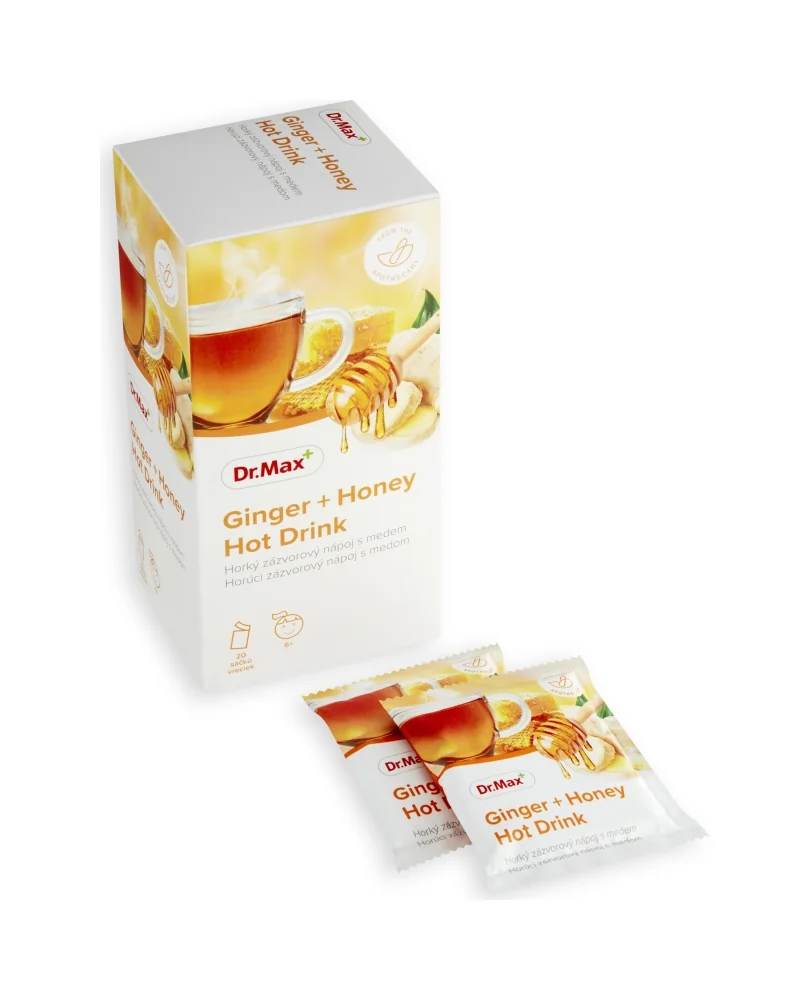 Dr. Max Ginger + Honey Hot Drink 1×20 vreciek, na prípravu teplého nápoja