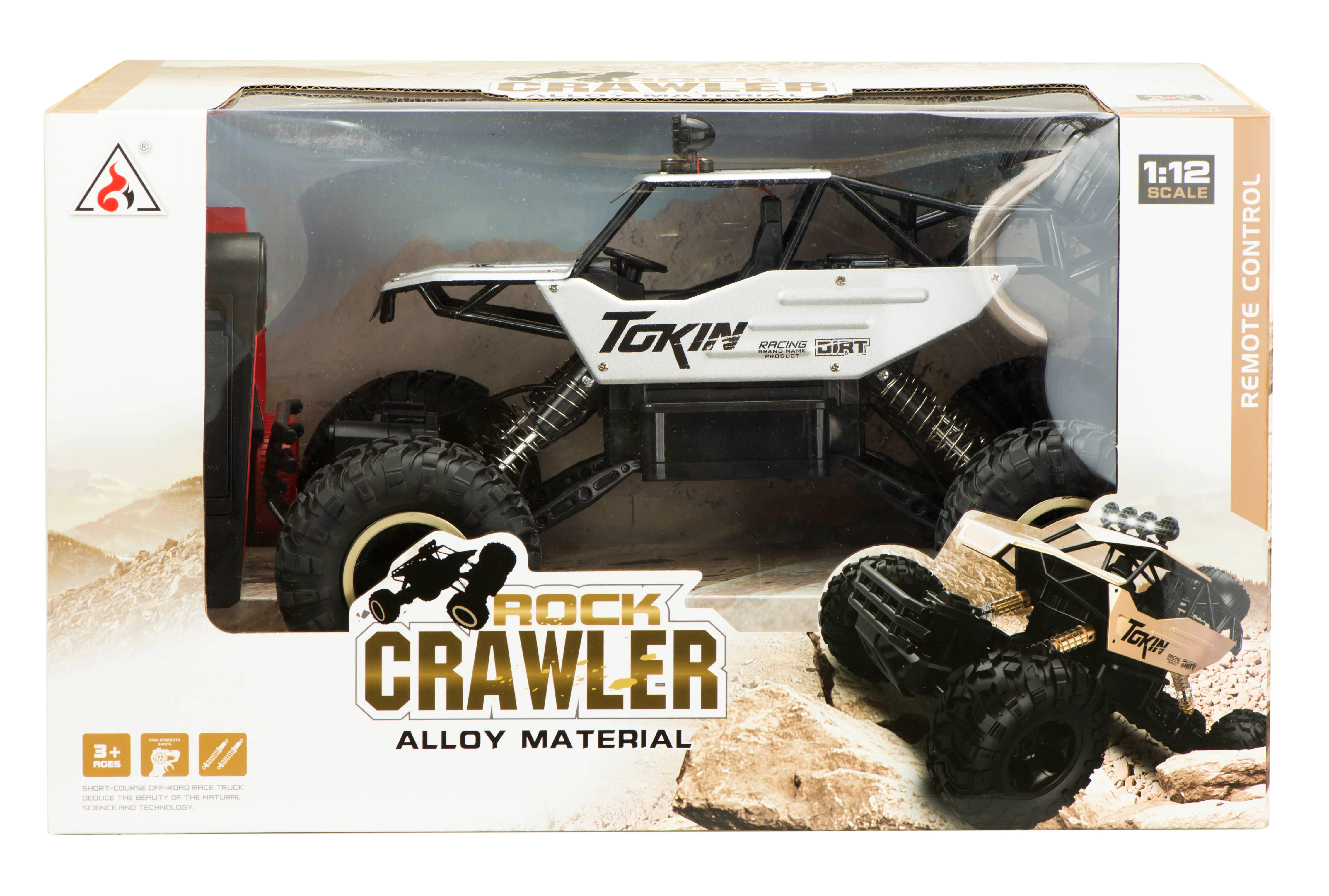 4WD RC Rock Crawler - RC Rock Crawler 1:12 4WD Metal - Strieborné Auto na Diaľkové Ovládanie