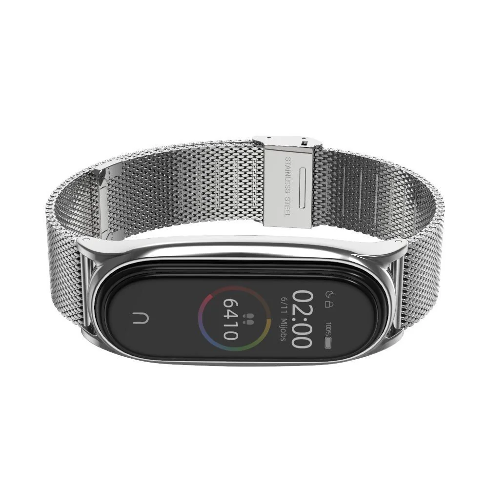 Tech-Protect Milanese remienok na Xiaomi Mi Band 7 silver