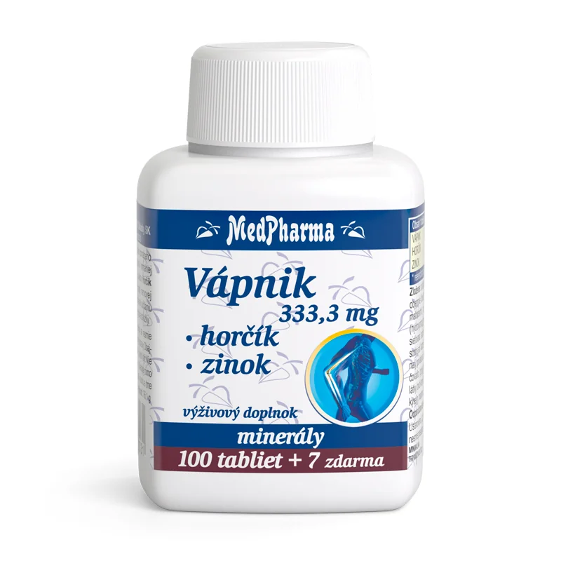 MedPharma VÁPNIK 333,3 mg + Horčík + Zinok