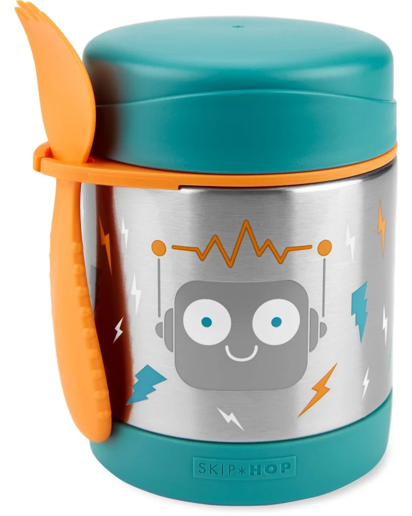 SKIP HOP Spark Style Termoska na jedlo s lyžičko/vidličkou Robot 325 ml, 3r+