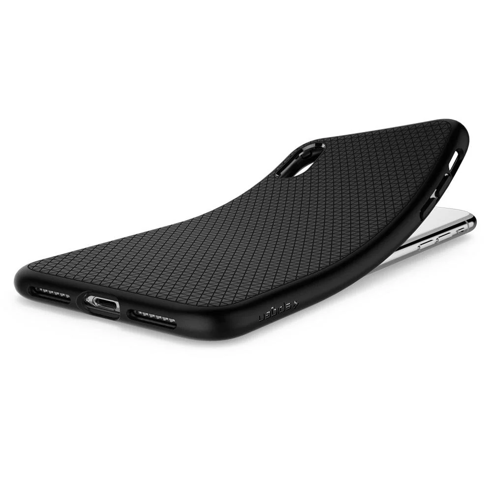 Spigen Liquid Air gumené púzdro pre pre iPhone XR, čierne 