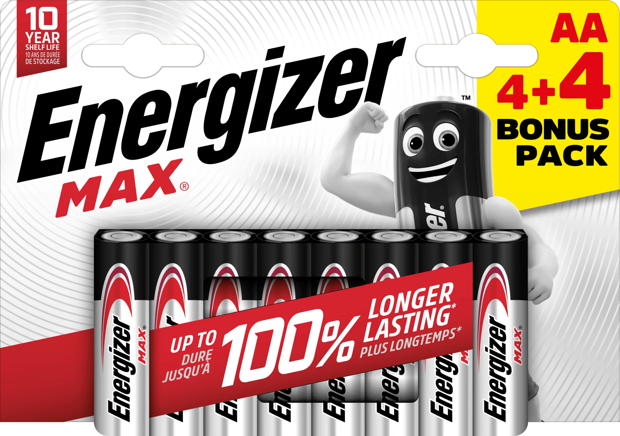 Energizer ENR Max AA alkalické batérie 4+4 8ks (E303330400)