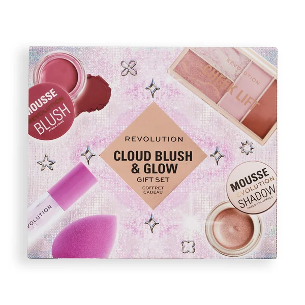 Revolution Cloud Blush and Glow Highlight Gift Set, darčeková sada 1×1 set, darčeková sada