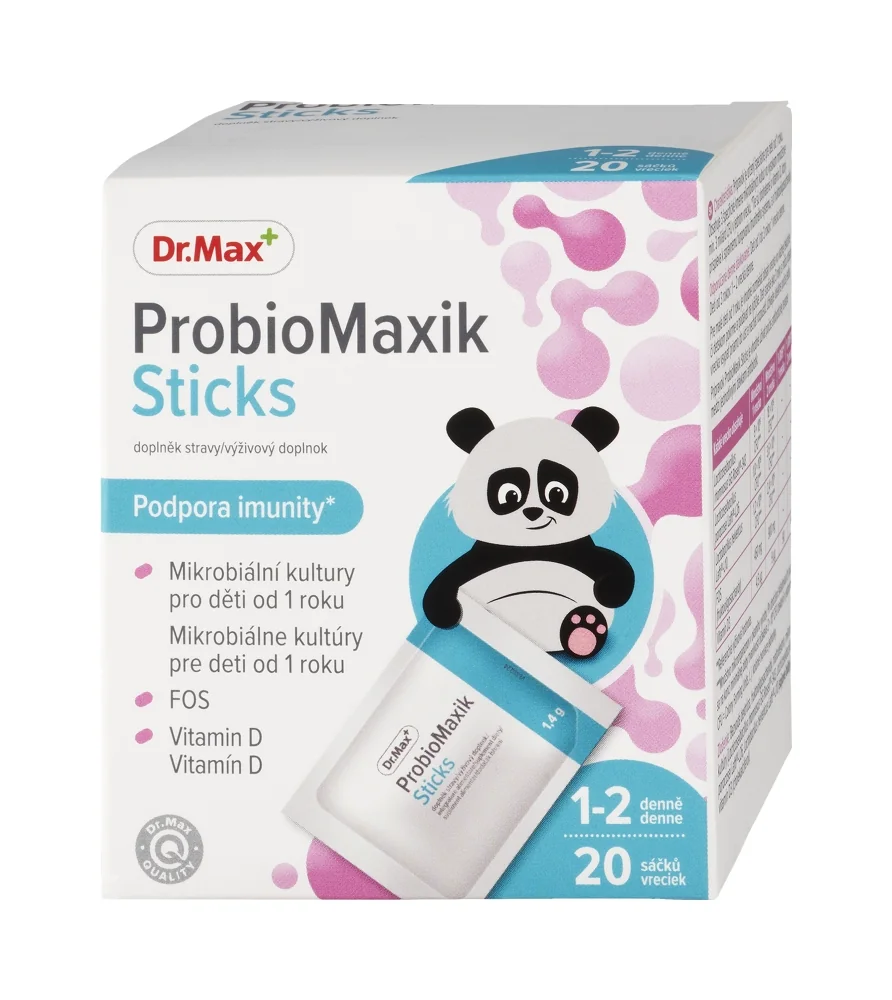 Dr. Max ProbioMaxik Sticks 1×20 ks, prášok s probiotikami vo vreckách