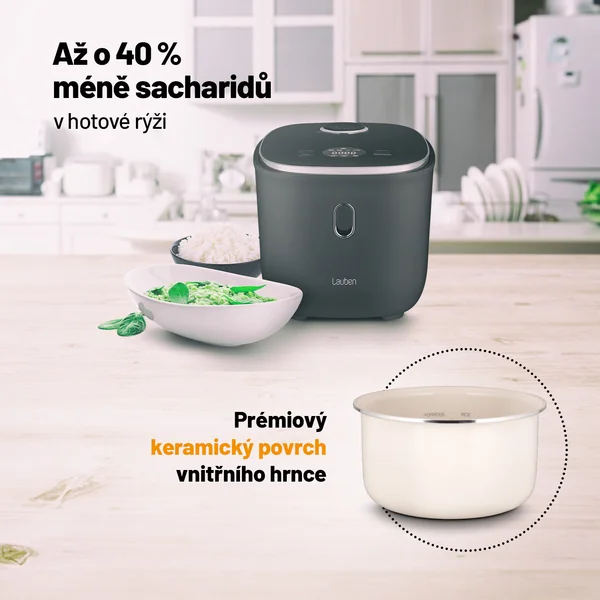 Lauben Low Sugar Rice Cooker 3000AT 1×1 ks, ryžovar