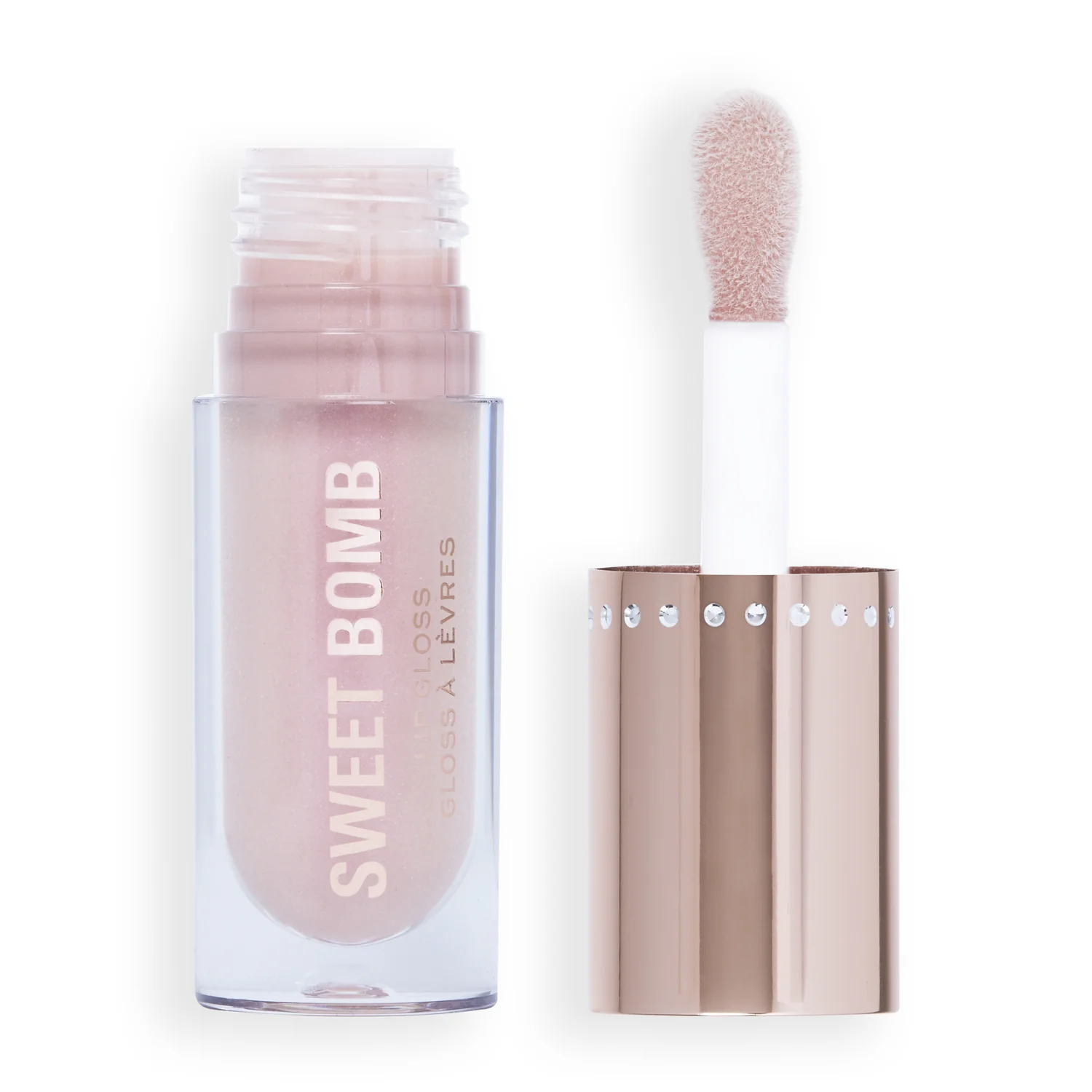 Revolution, Sweet Bomb Lip Gloss Vanilla Ice White Holo 1×4,5 ml, lesk na pery