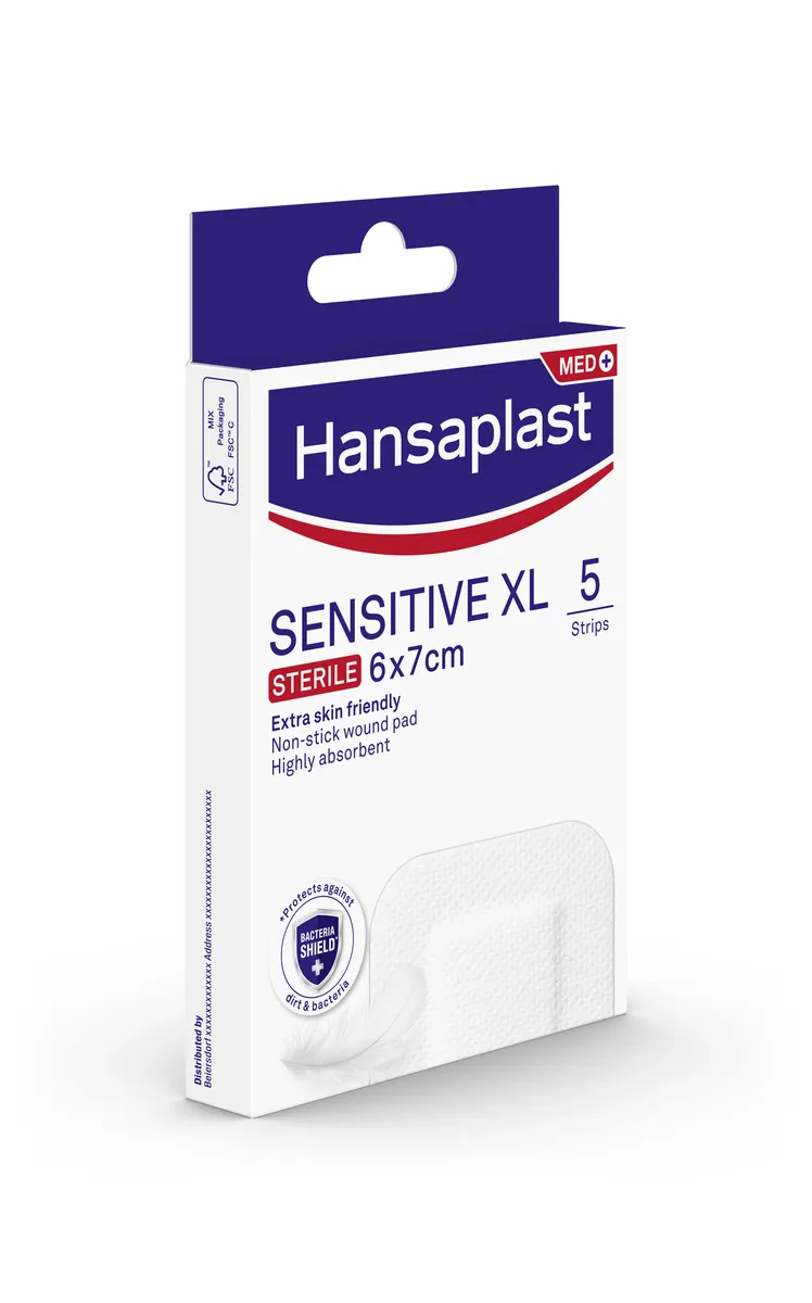 Hansaplast Sensitive XL náplast 1×5 ks, náplasti