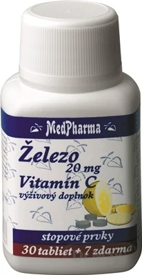 MedPharma ŽELEZO 20MG + Vit. C