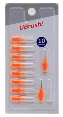 UBrush! - medzizubná kefka - 0,8 mm oranžová