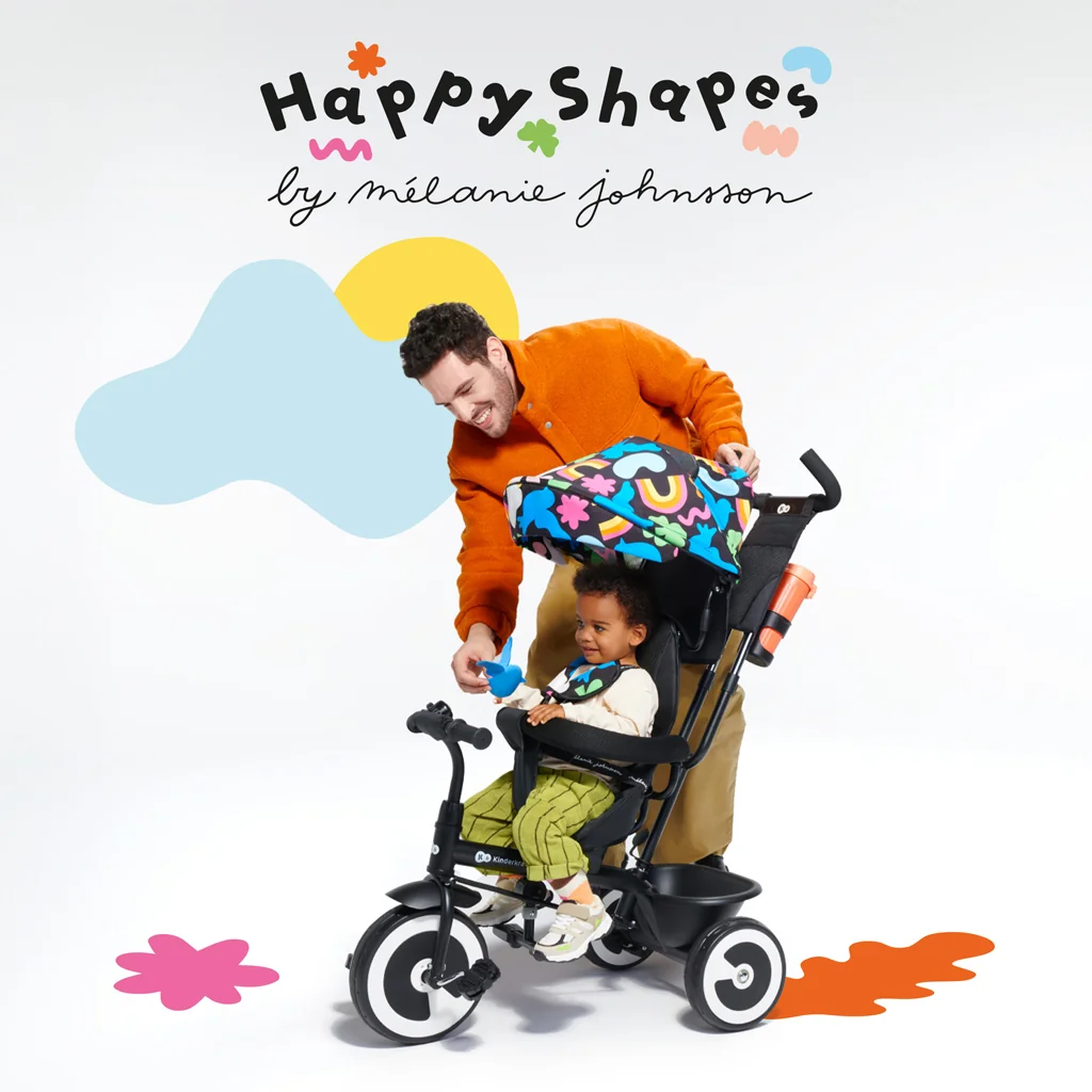 KINDERKRAFT Trojkolka Aston Happy shapes 1×1 ks, trojkolka