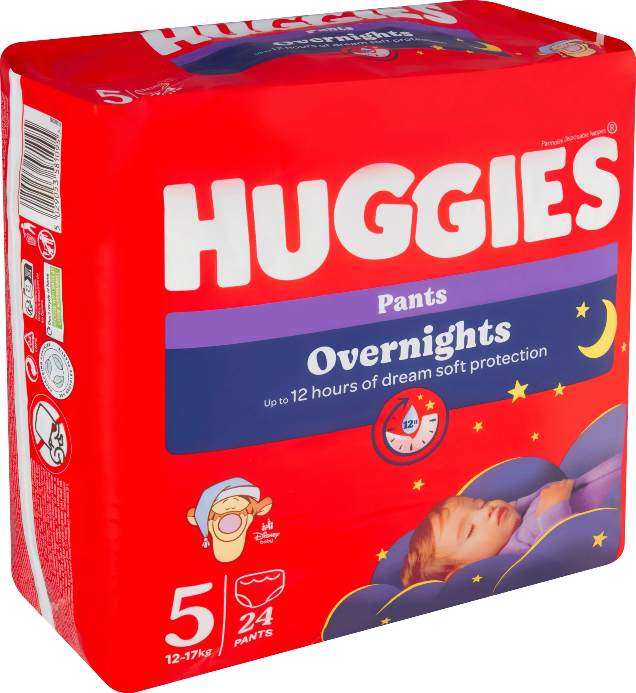 HUGGIES Overnights Pants 5 1×24 ks, jednorazové plienkové nohavičky