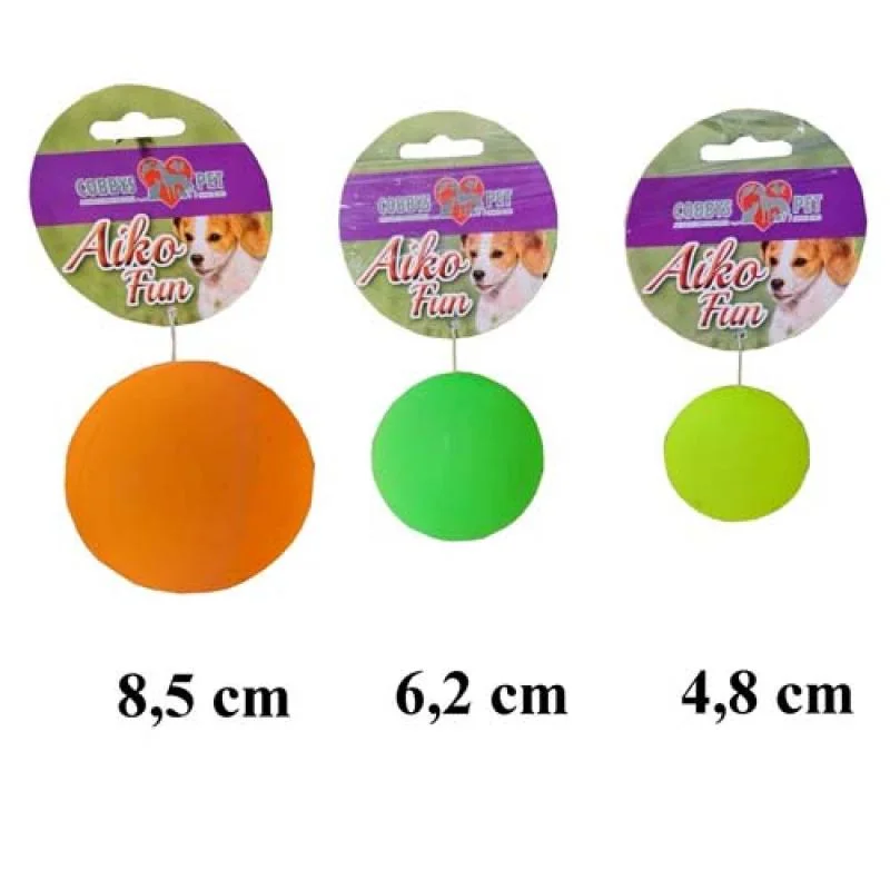 COBBYS PET AIKO FUN Neónová tvrdá lopta 6,2cm  hračka pre psov 