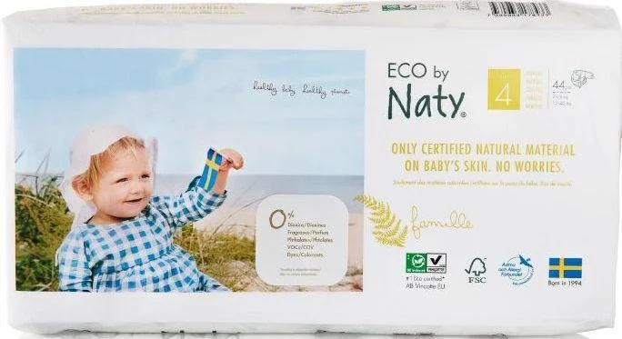 ECO BY NATY Plienky jednorazové 4 (7-18 kg) 44 ks - ECONOMY PACK