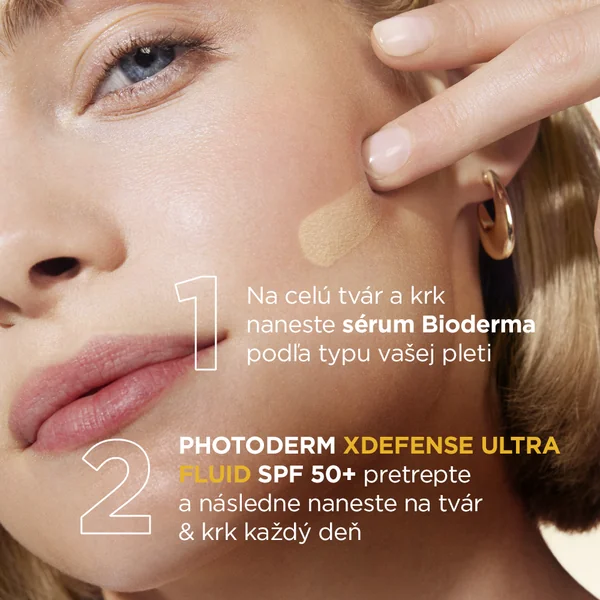 BIODERMA Photoderm XDefense tónovaná ultrafluidná ochrana SPF 50+ veľmi svetlá 1×40 ml, ultrafluidná ochrana na tvár