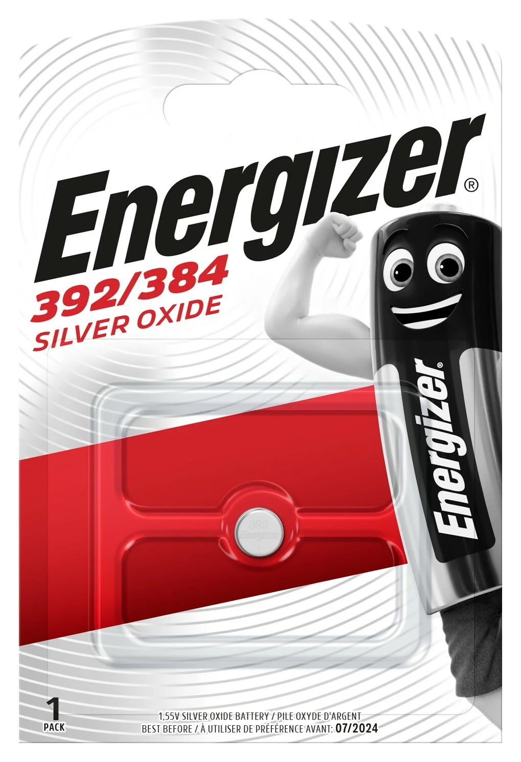 Energizer 392/384 Siler Oxide FSB1 1,55V 41mAh 1ks hodinková batéria E300781702