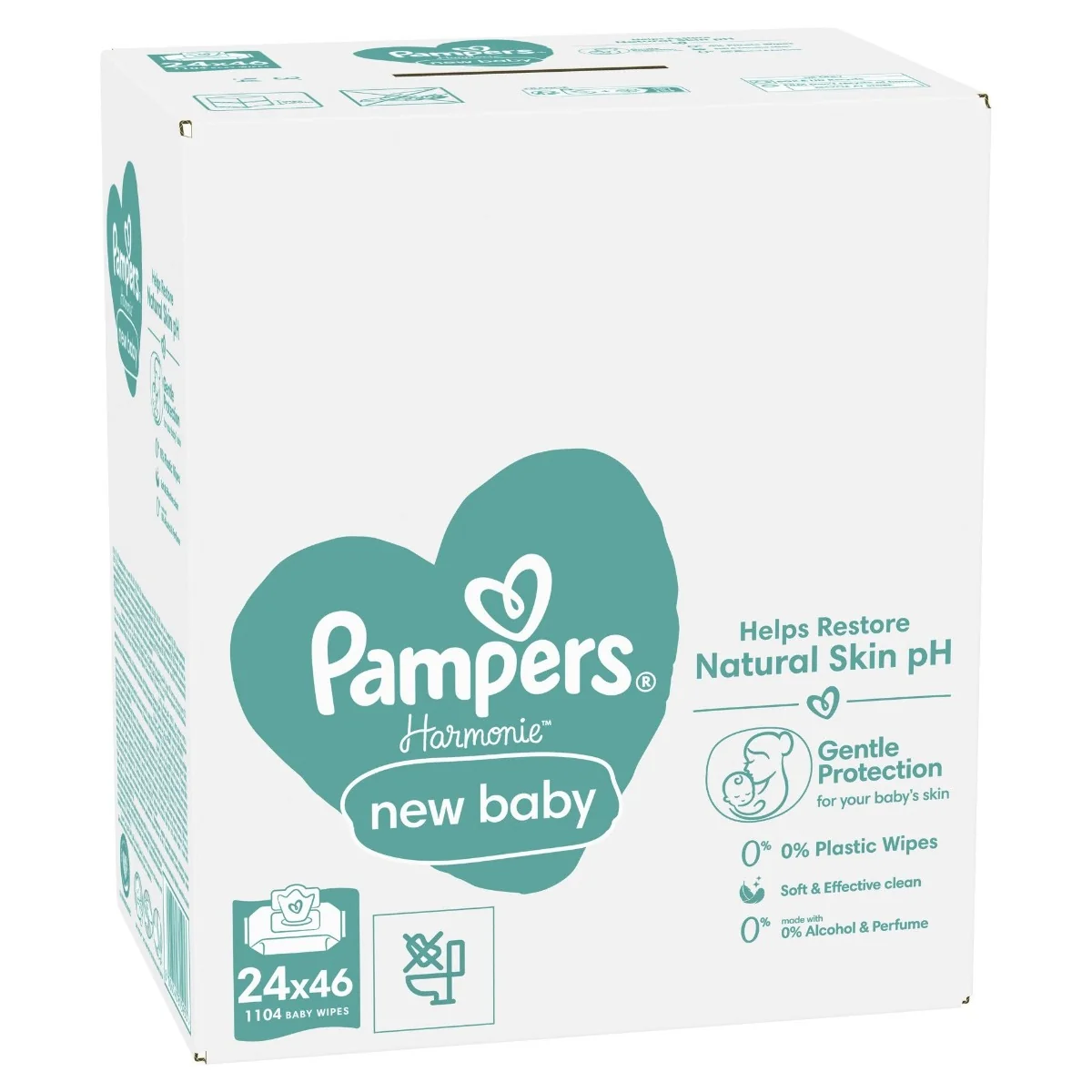 Pampers Wipes Box 1104ks (24x46) Harmonie New baby 24×46 ks, vlhčené obrúsky