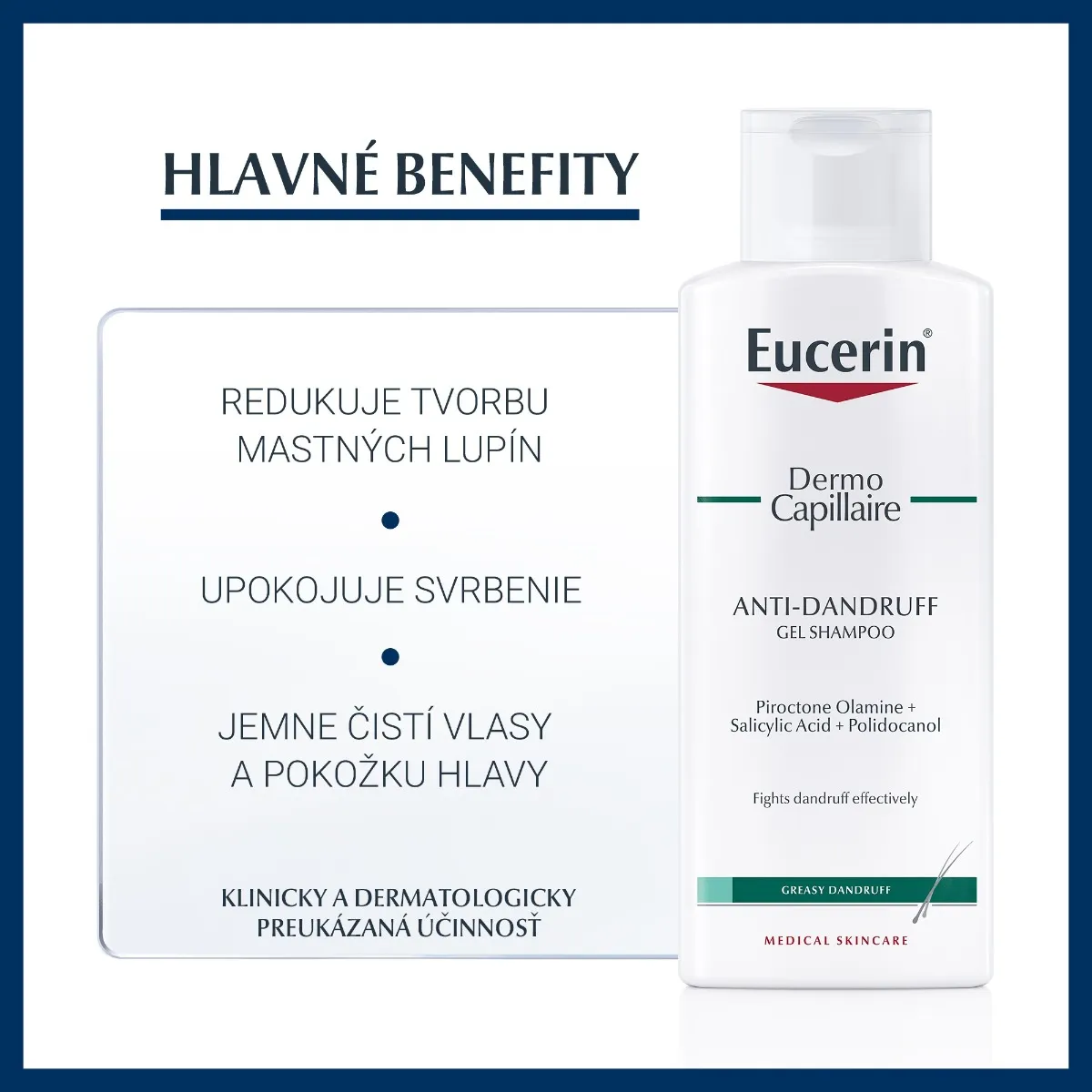 Eucerin DermoCapillaire proti mastným lupinám 1×250 ml, šampón