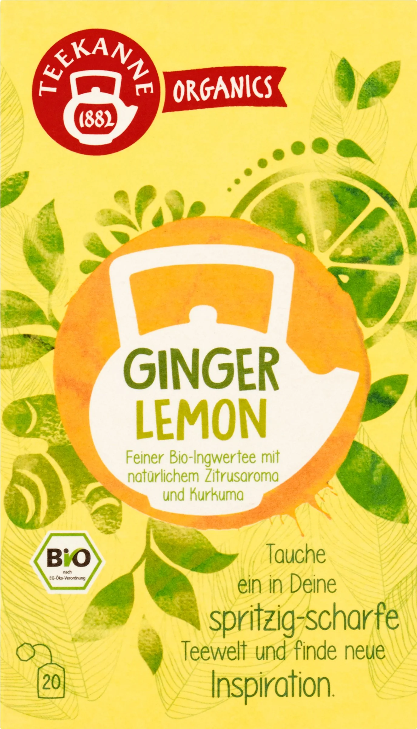 TEEKANNE BIO Ginger & Lemon 1×36 g, bylinný čaj