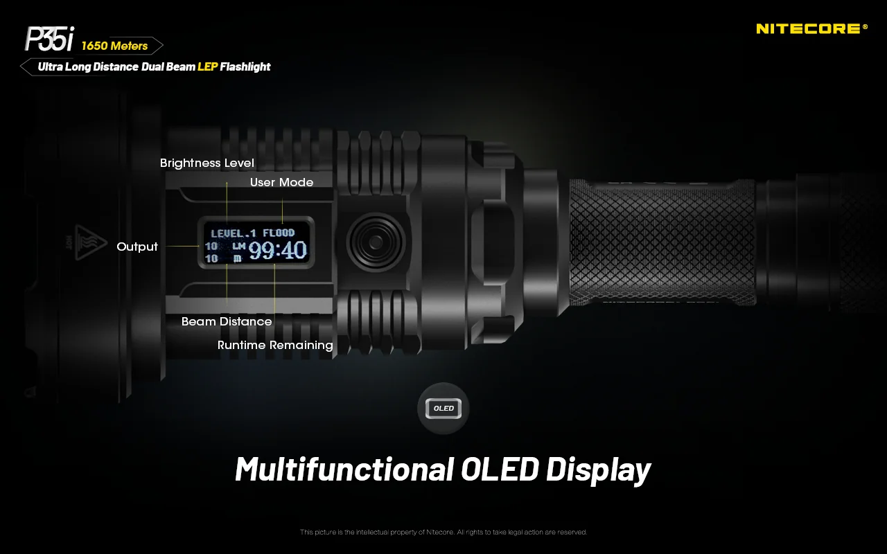 P35i  Nitecore LED Flashlight 3000 Lumens 