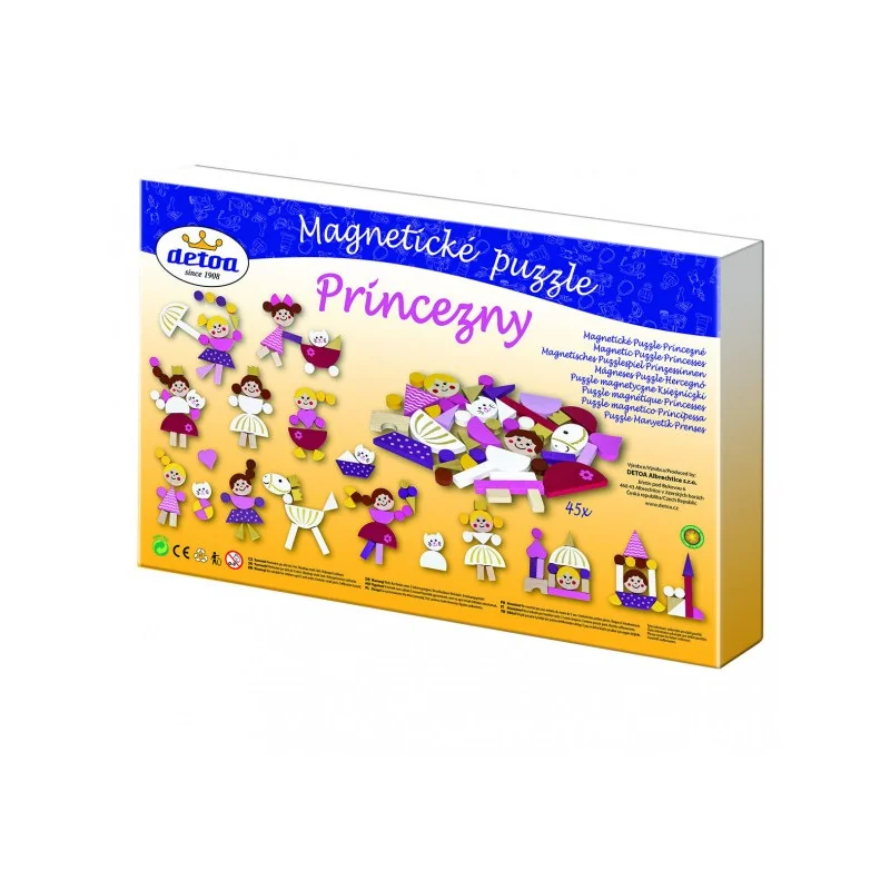 Detoa Magnetické puzzle Princezné v krabici 33x23x3,5cm 