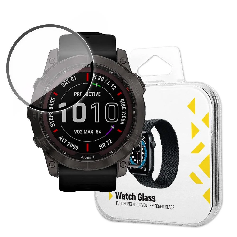 MG Watch Glass Hybrid ochranné sklo na Garmin Fenix 7X, čierne