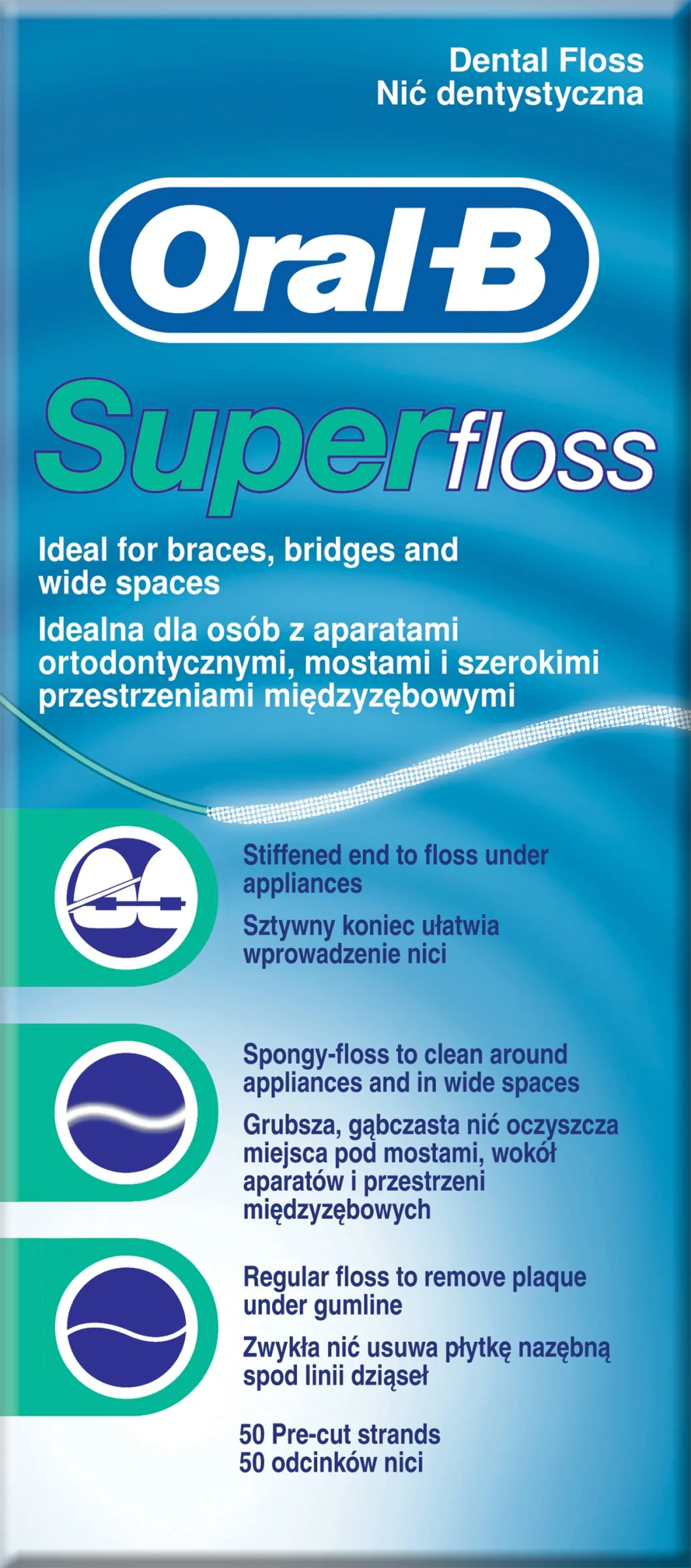 Oral-B Super floss Mint ZUBNÁ NIŤ 1×1 ks, zubná niť 30 m