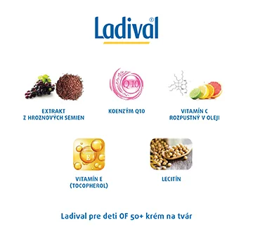 LADIVAL Pre deti OF 50+ krém na tvár 1×50 ml, krém na tvár, OF 50+