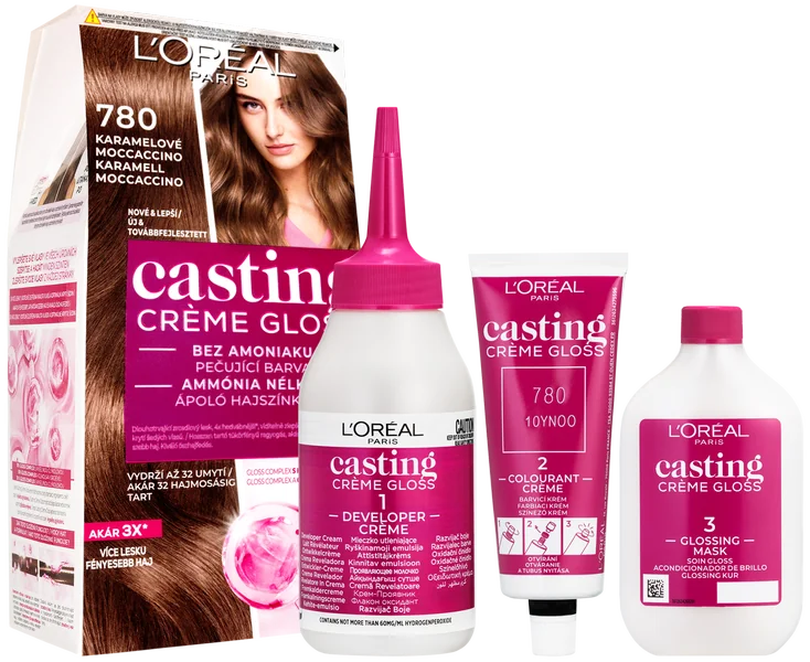 L'Oréal Paris Casting Crème Gloss semipermanentná farba na vlasy 780 karamelové moccaccino