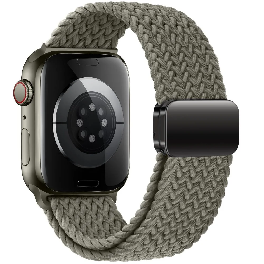 Tech-Protect Nylon Mag remienok na Apple Watch 42/44/45/49mm olive grey