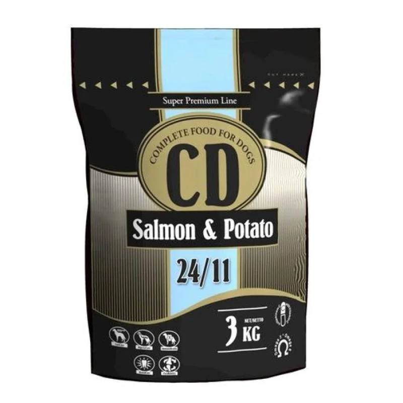 DELIKAN CD Salmon and Potato 24/11 3kg Kompletné superprémiové krmivo so lososom a zemiakmi vhodné pre psov stredných a veľkých plemien 