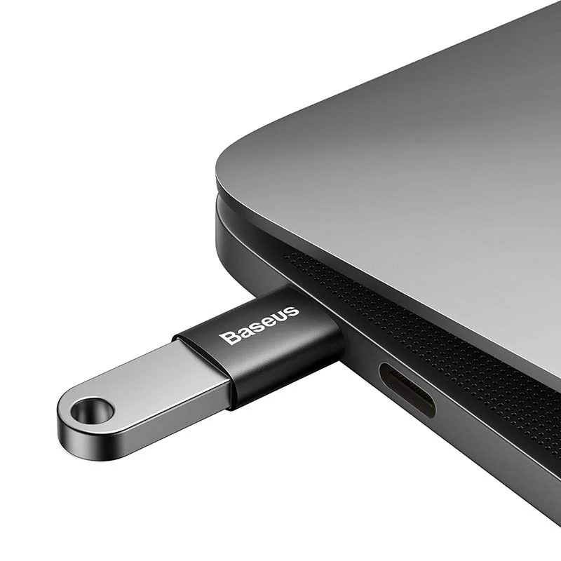 Baseus Ingenuity Mini OTG adaptér USB-C / USB 3.1, čierny 