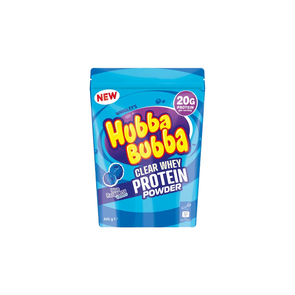 Mars Hubba Bubba Clear Whey Protein Powder 405 g modrá malina