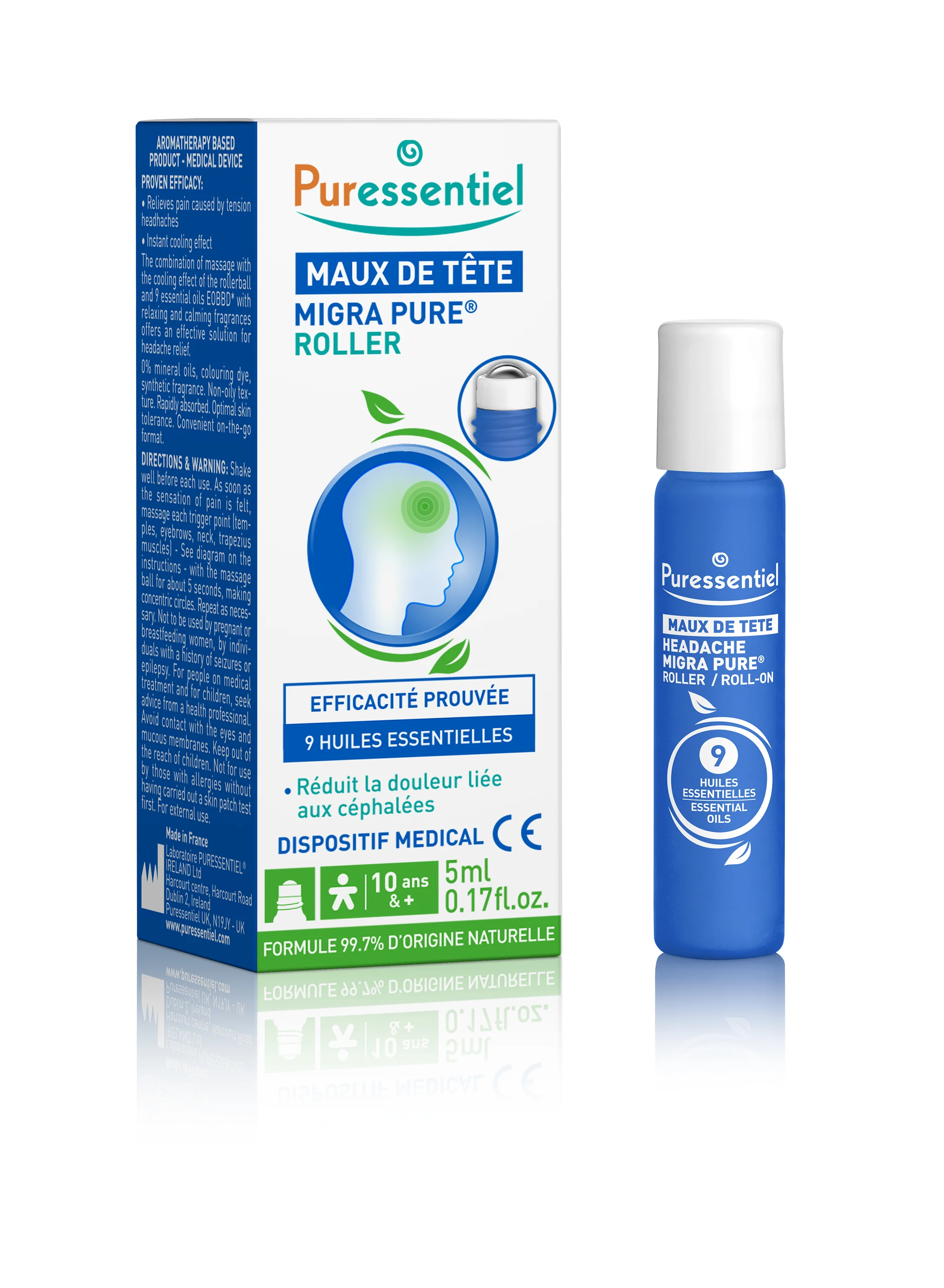 Puressentiel MIGRA PURE® Roll-on na bolesť hlavy 5ml