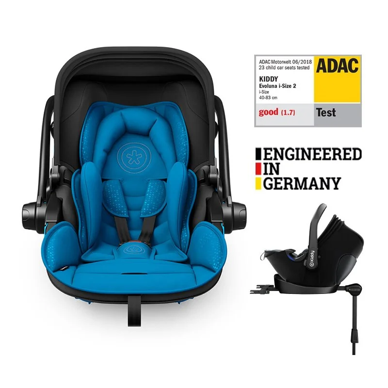 Autosedačka Evoluna i-size 2 + Isofix základňa 40-83 cm Summer Blue 