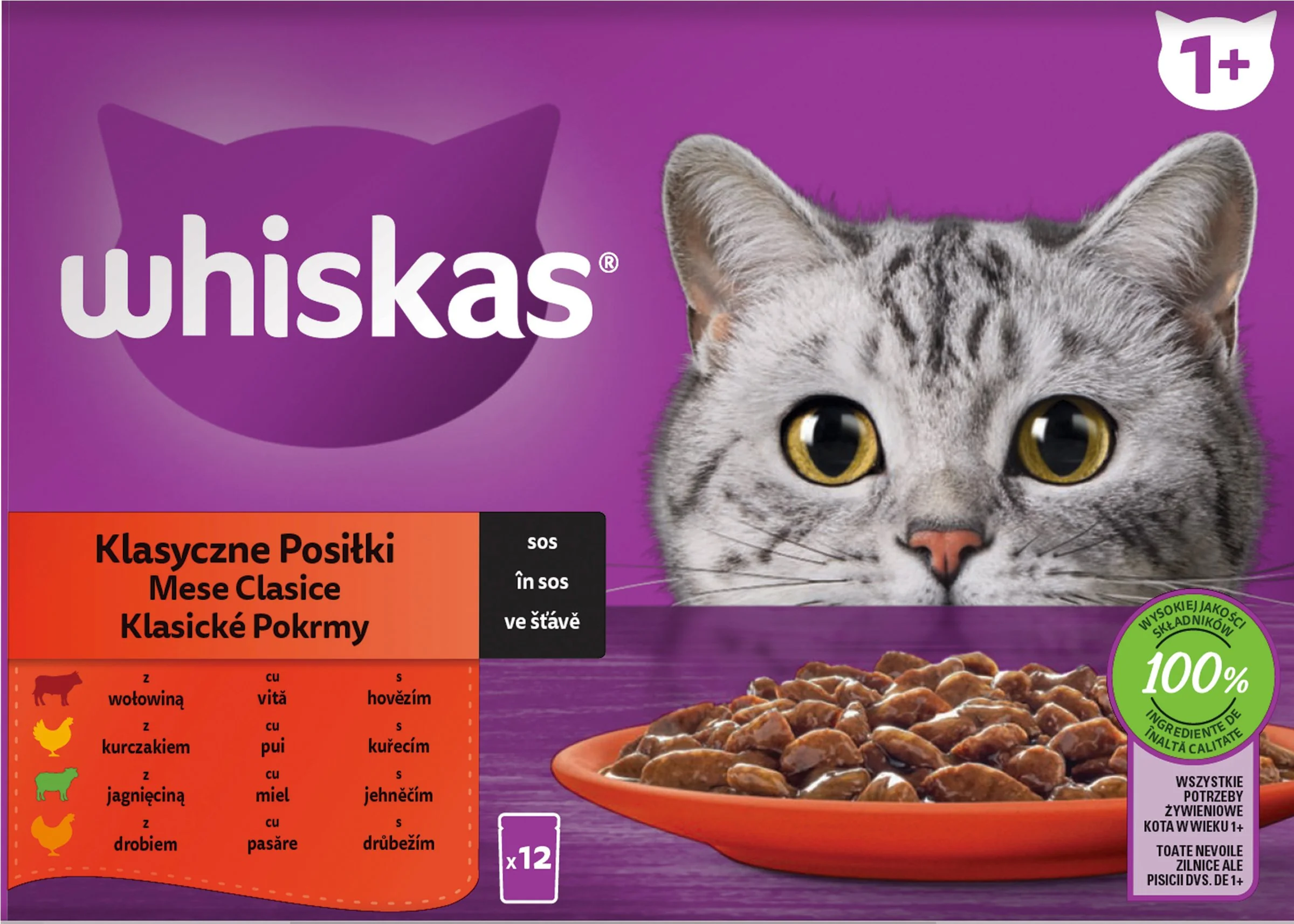 WHISKAS Kapsička Klasický výber v šťave 12pack