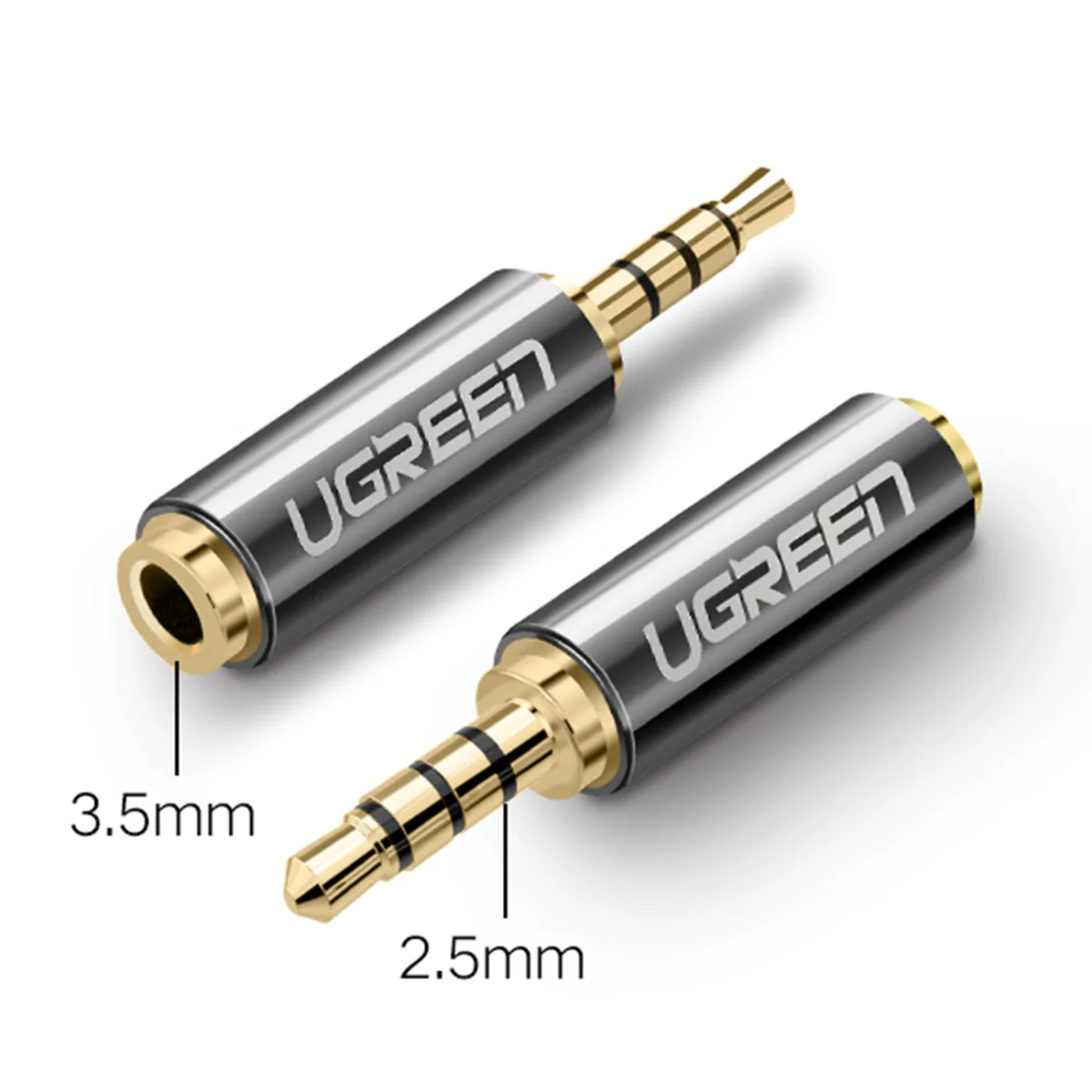 Ugreen audio adaptér 2.5mm jack / 3.5mm jack M/F, čierny 