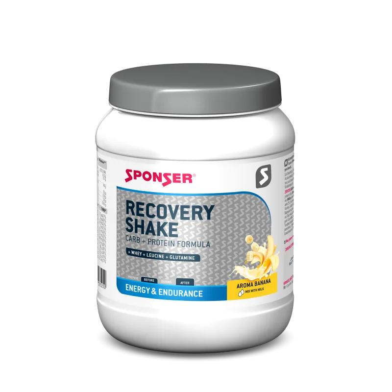 SPONSER RECOVERY SHAKE 900g sacharidovo-proteínový prášok na regeneráciu s vitamínmi a minerálmi - Príchuť banán