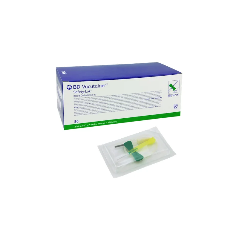 Súprava na odber krvi BD Vacutainer Safety-LokTM 50 ks - 23G 0,6 mm x 19 mm x 178 mm, modrá