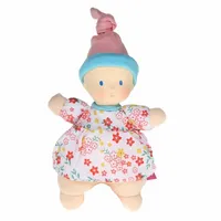 Mini bábika miláčik - 15cm kvietkovaná ružová čiapka