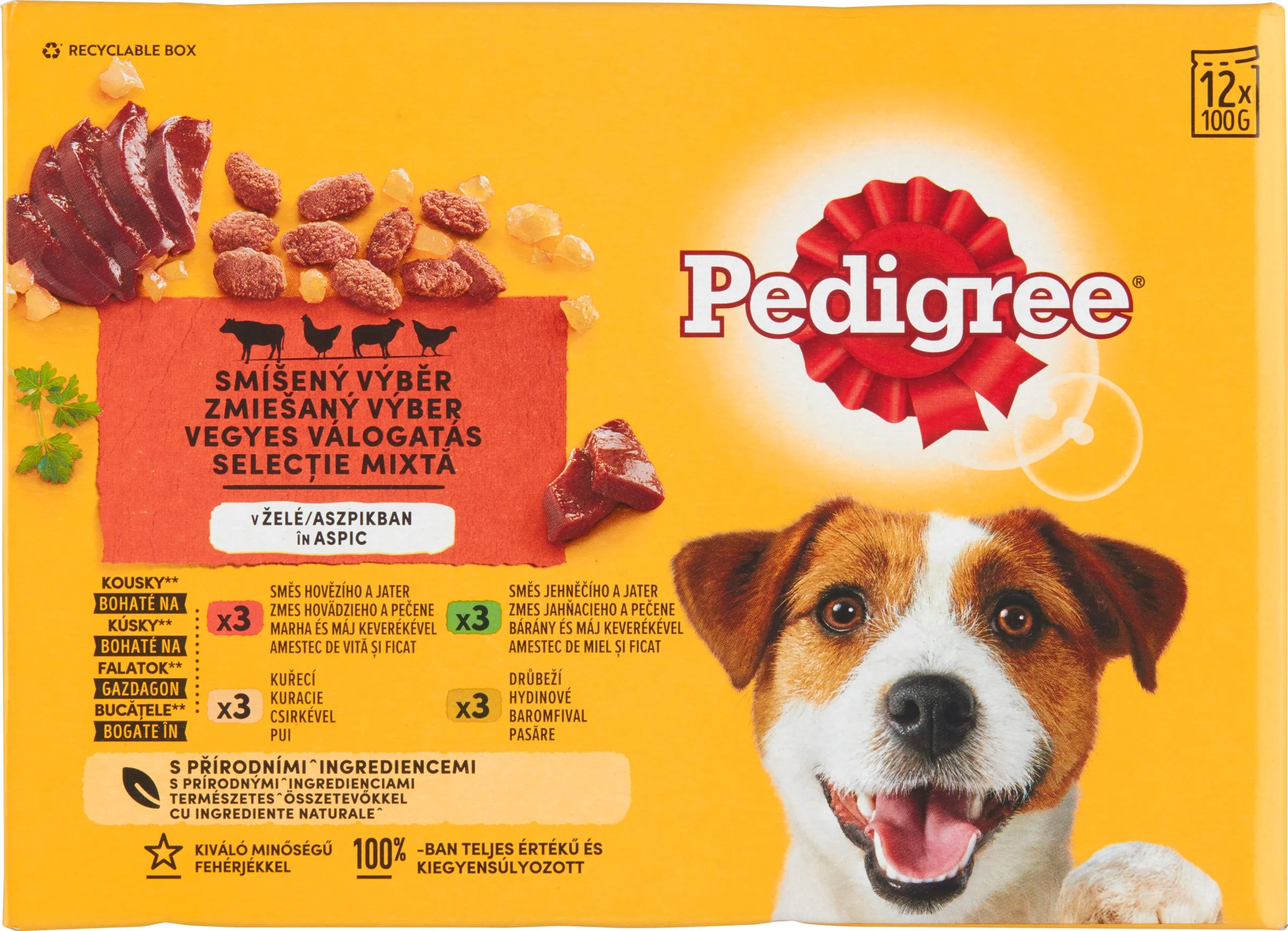 PEDIGREE Kapsička mixovaný výber v želé 12pack 12×100 g, kapsička pre psy