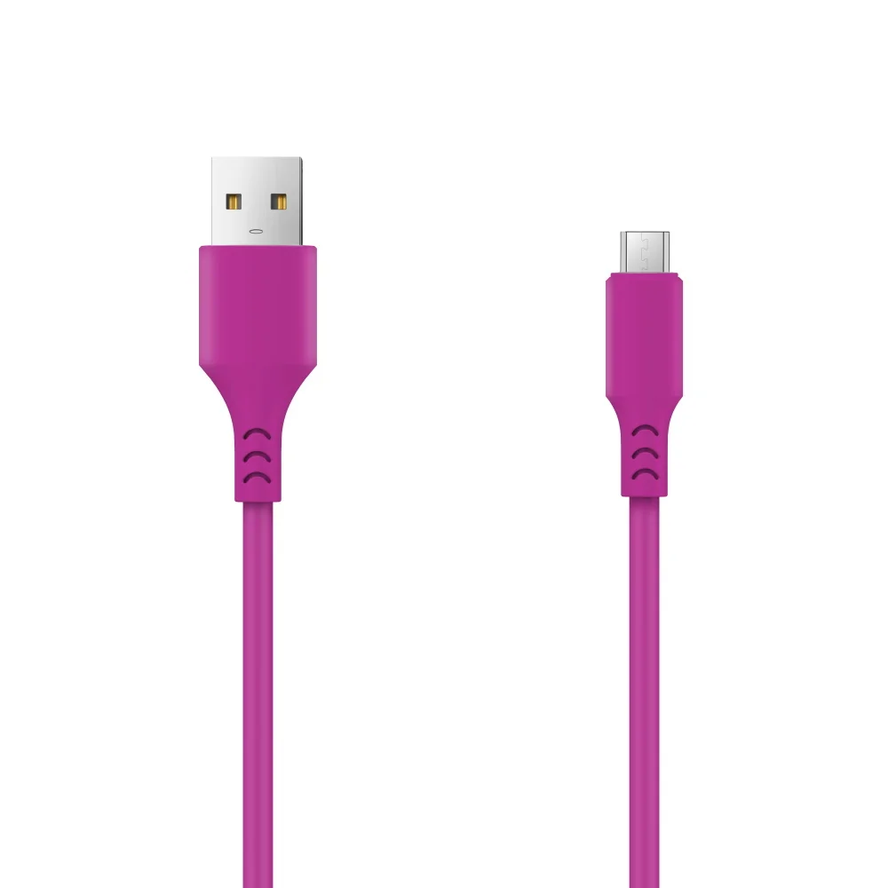 SETTY USB- microUSB kábel 1,0 m 2A Magenta - purpurová (GSM108862) 