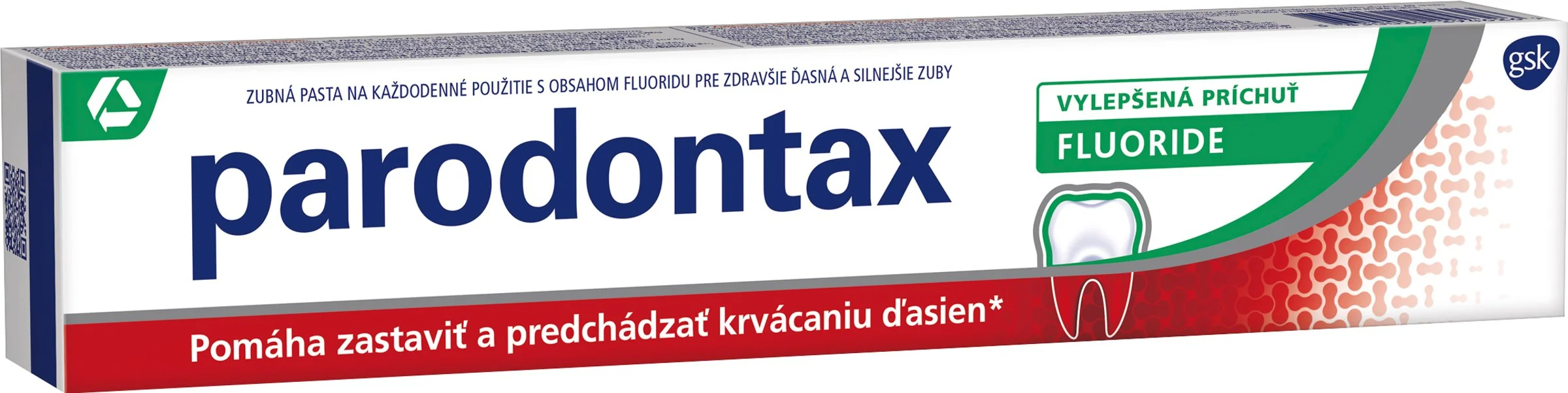 PARODONTAX FLUORID so stéviou 1×75ml, zubná pasta