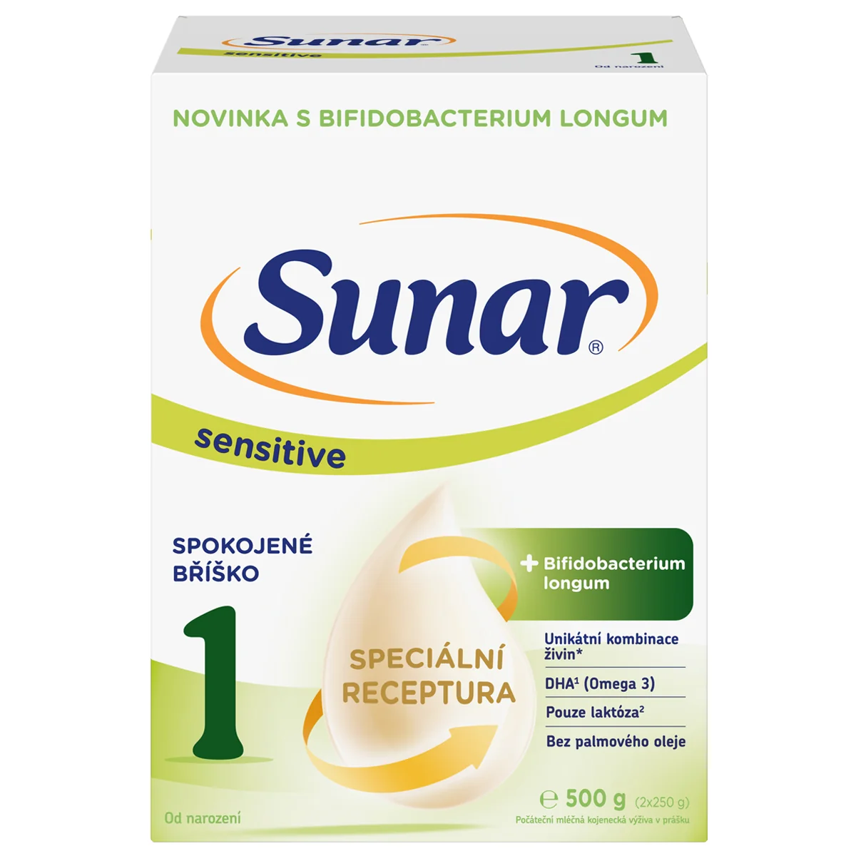 Sunar Sensitive 1 1 x 500 g, dojčenská výživa pre dojčatá od narodenia