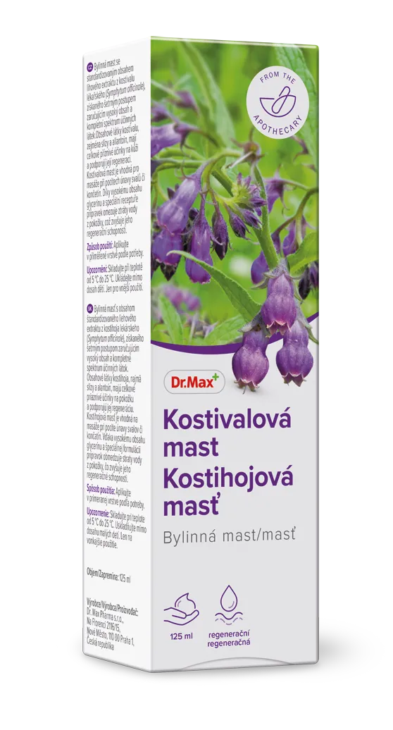 Dr. Max Kostihojová masť 1×125 ml, bylinná masť na masáž svalov, končatín